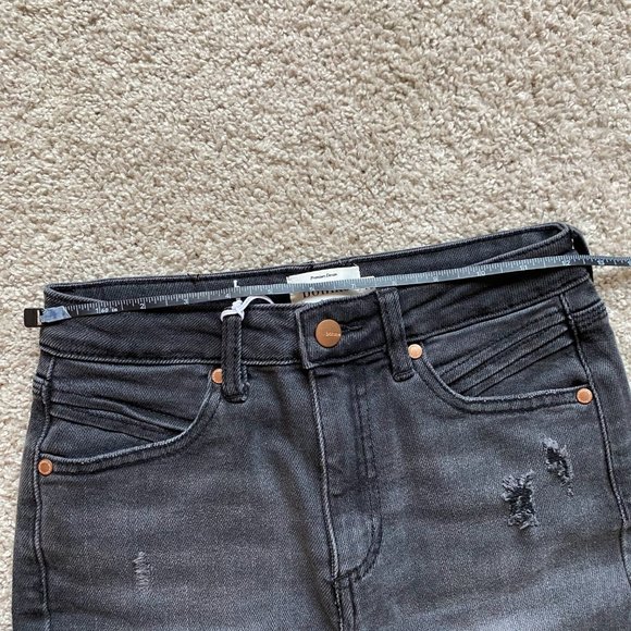 Bohme Black Distressed Midi Shorts Bermuda Shorts - Picture 5 of 6